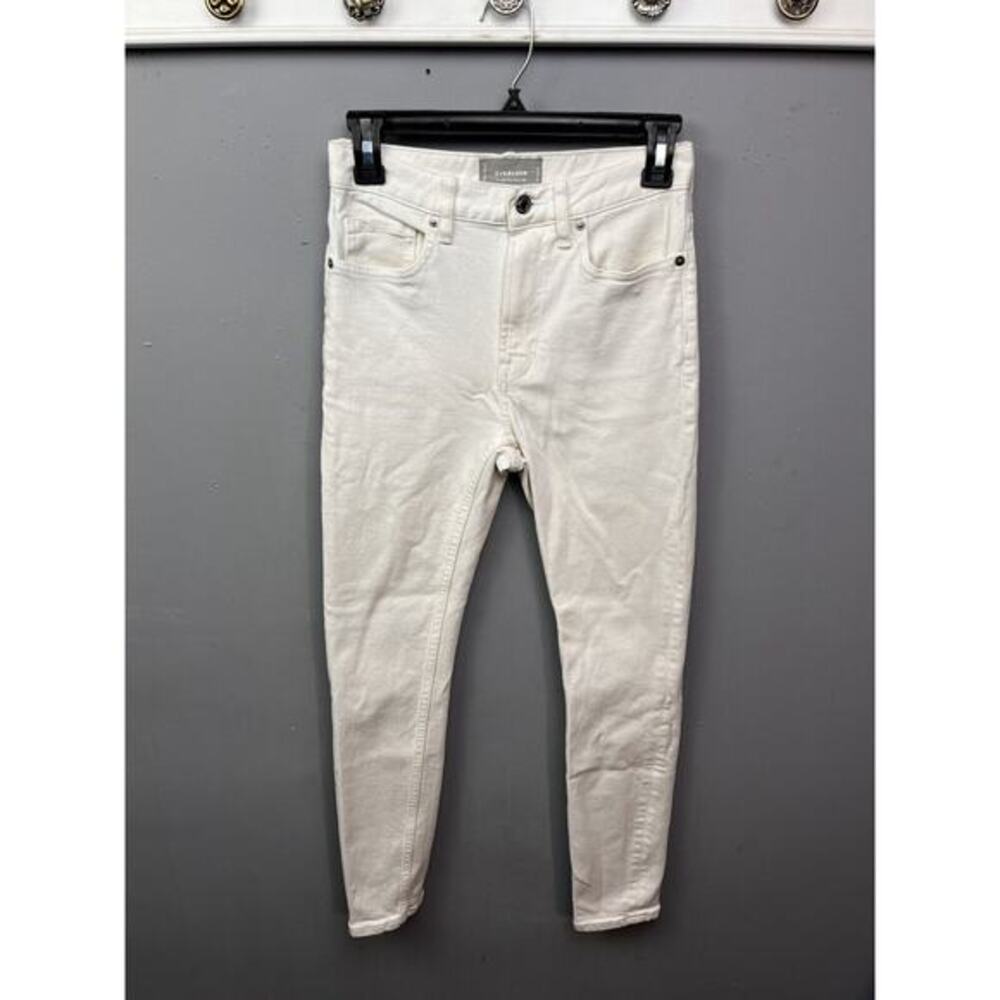 Everlane‎ High Rise Skinny Jeans Womens 25 Ankle White Light Wash 5-Pocket Denim